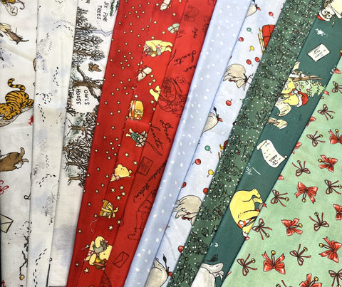 Matt's Mystery Bundles - 5.916 yards - Christmas At Pooh Corner #1 - Assorted Remnants