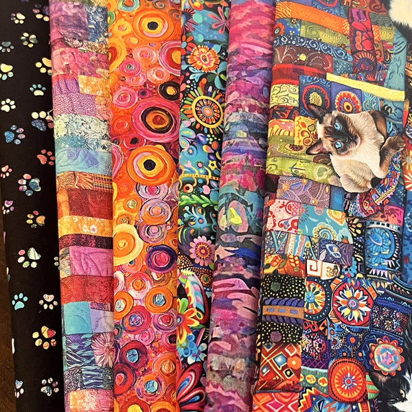 Matt's Mystery Bundles - 4.524 yards - Purrfect Patchwork - Assorted Remnants