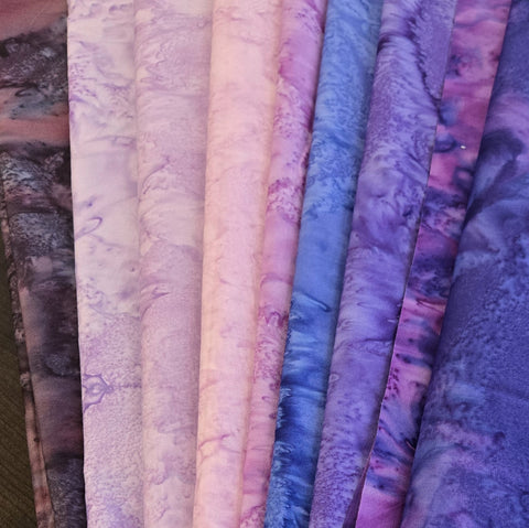 Matt's Mystery Bundles -  5.67 yards - Purple Batiks #3 - Assorted Remnants