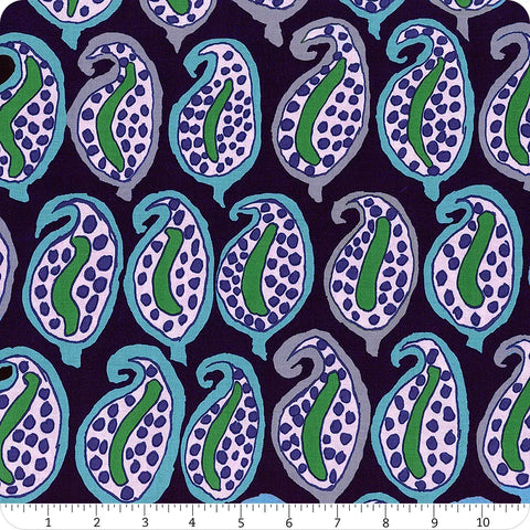 Free Spirit Kaffe Fassett Collective PWBM096 Black Pasha Paisley By The Yard