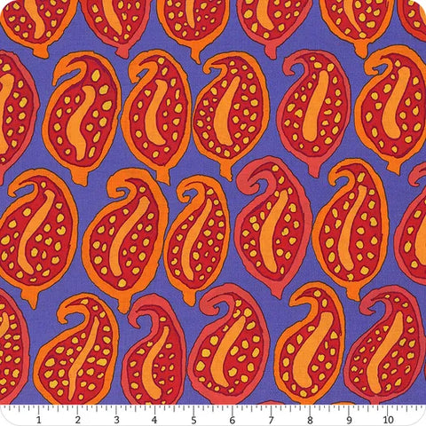 Free Spirit Kaffe Fassett Collective PWBM096 Blue Pasha Paisley By The Yard