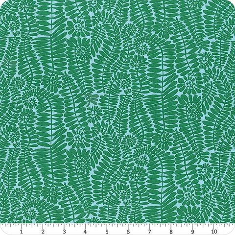 Free Spirit Kaffe Fassett Collective PWBM098 Turquoise SM Fronds By The Yard