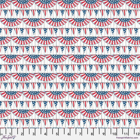 Free Spirit Happy Birthday America PWMY029 Red America's Birthday Bunting By The Yard