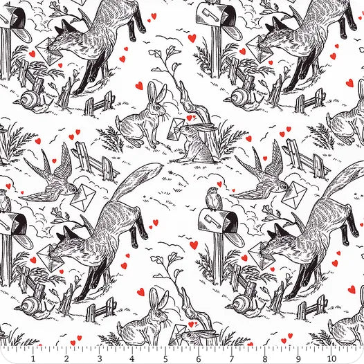 Free Spirit Love Letters PWRH140 White Toile By The Yard