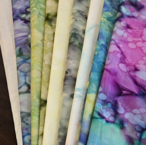 Matt's Mystery Bundles - 6.48 yards -Rainbow Batiks #70 - Assorted Remnants