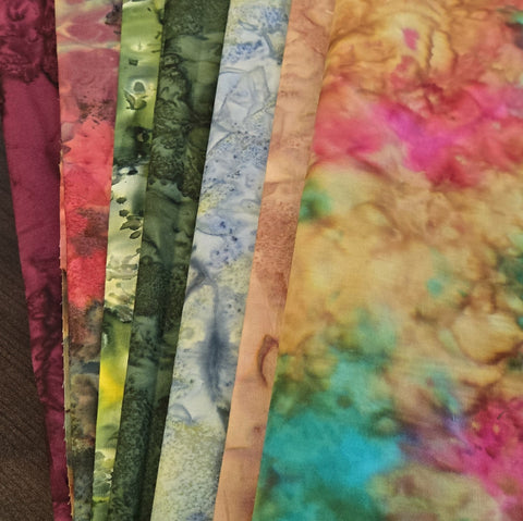 Matt's Mystery Bundles -  4.86 yards  - Rainbow Batiks #73 - Assorted Remnants