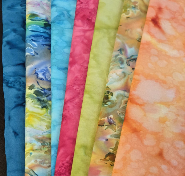 Matt's Mystery Bundles -  4.86 yards  - Rainbow-Batiks- Assorted Remnants