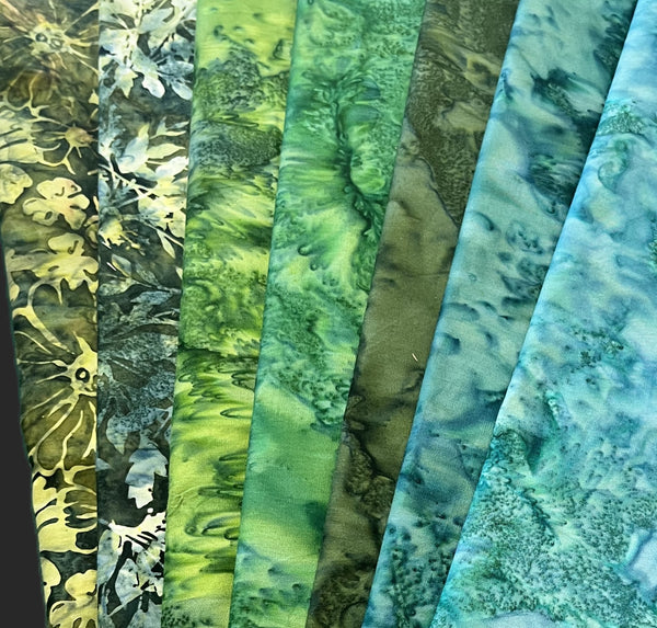 Matt's Mystery Bundles - 5.94 yards - Rainforest Batiks - Assorted Remnants