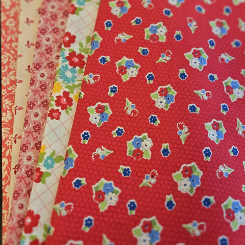 Matt's Mystery Bundles - 4.872 yards - Red Small Prints - Assorted Remnants