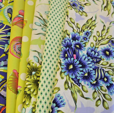 Matt's Mystery Bundles -  3.306 yards - Tula Pink Reef #2 - Assorted Remnants