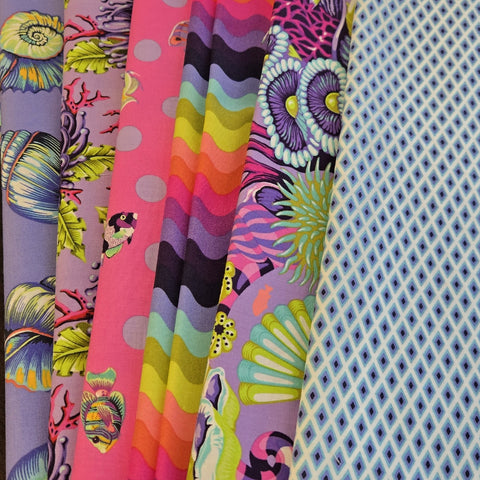 Matt's Mystery Bundles - 5.568 yards - Tula Pink Reef #3- Assorted Remnants