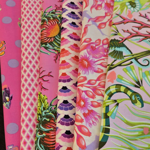 Matt's Mystery Bundles -  4.002 yards - Tula Pink Reef #5 - Assorted Remnants