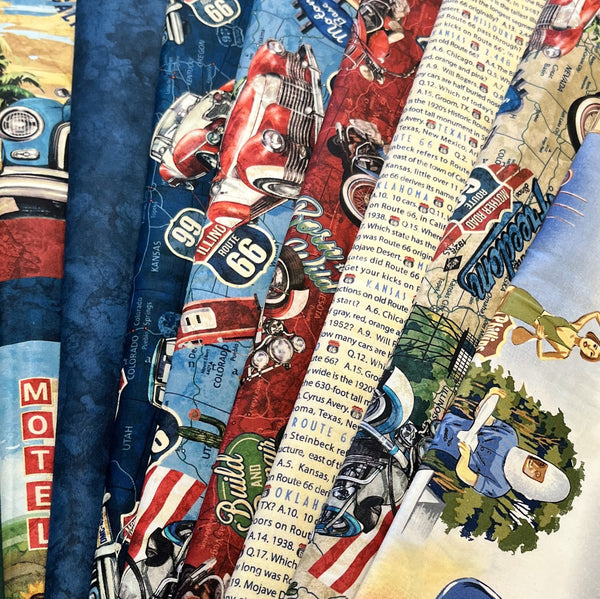 Matt's Mystery Bundles -  8.004 yards - Route 66 - Assorted Remnants