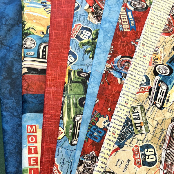 Matt's Mystery Bundles -  4.176 yards - Route 66 - Assorted Remnants