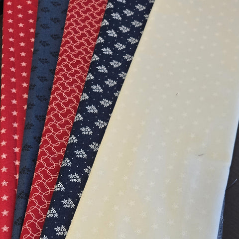 Matt's Mystery Bundles -  4.176 yards  - Red, White & Blue #2 - Assorted Remnants
