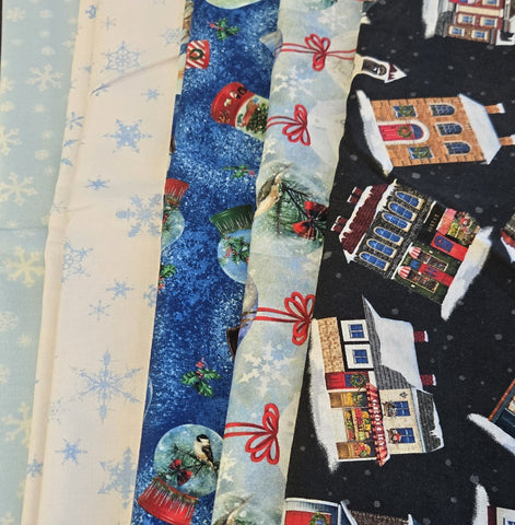 Matt's Mystery Bundles -  4.002 yards - Snow Globes- Assorted Remnants
