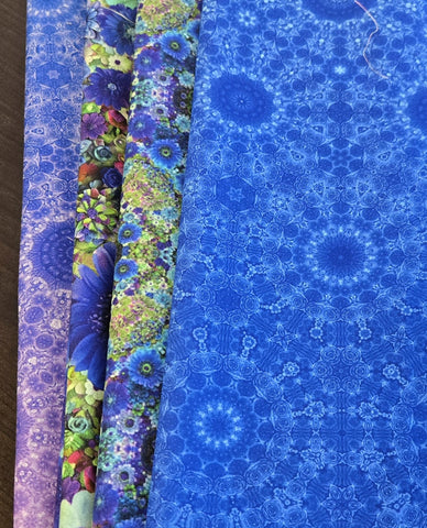Matt's Mystery Bundles - 2.958 yards - Spectrum Blue #1 - Assorted Remnants