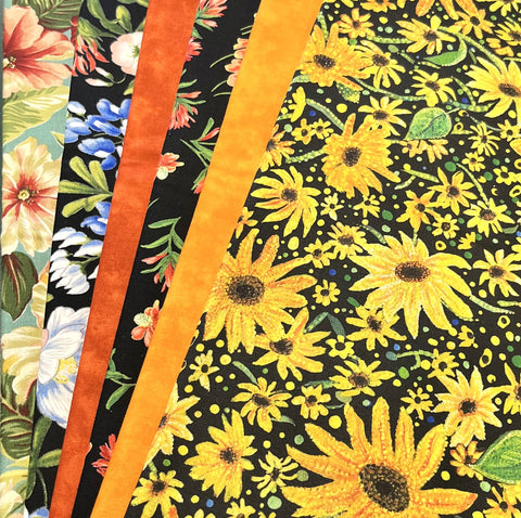 Matt's Mystery Bundles - 5.916 yards - Summer Flowers - Assorted Remnants