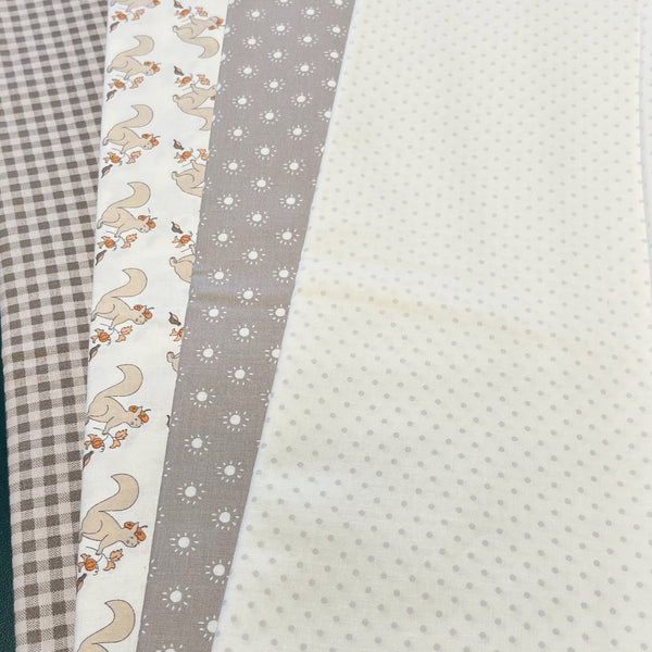 Matt's Mystery Bundles - 3.654 yards - Taupe & Cream - Assorted Remnants
