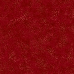 Hoffman Metallic - Fall Blooms V5189 78G Scarlet/Gold By The Yard