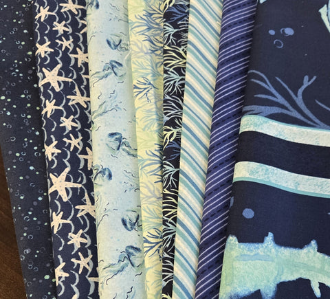 Matt's Mystery Bundles -  6.438 yards -Underwater #1- Assorted Remnants