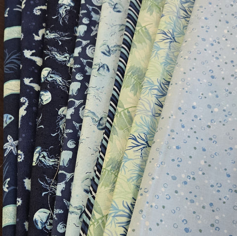 Matt's Mystery Bundles - 7.308 Yards - Underwater #2- Assorted Remnants