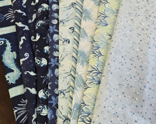 Matt's Mystery Bundles -  6.438 yards -Underwater #4- Assorted Remnants