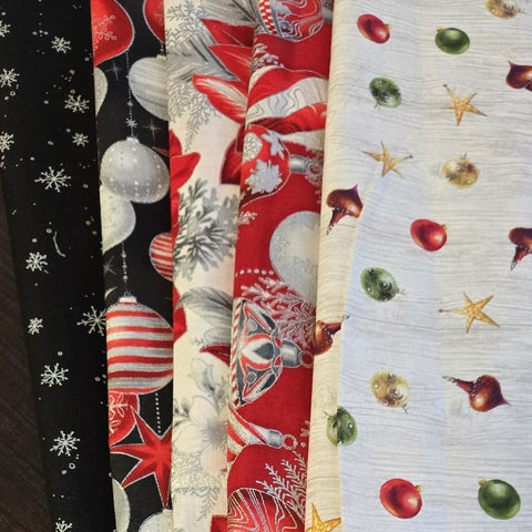 Matt's Mystery Bundles -  3.48 yards - Christmas #200  - Assorted Remnants