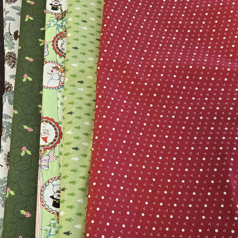 Matt's Mystery Bundles -  3.654 yards - Misc. Christmas #53 - Assorted Remnants