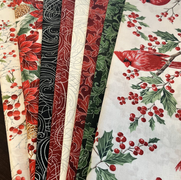 Matt's Mystery Bundles - 3.654 yards - Christmas Wish Silver #2 - Assorted Remnants