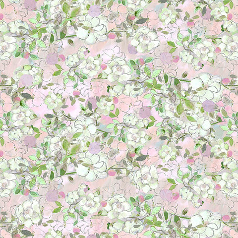Clothworks Blush Digital Y3700 41 Light Pink Petals By the Yard