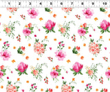 Clothworks Flourish - Digital Y4095 1 Tossed Floral White By The Yard