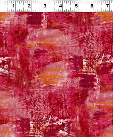 Clothworks Summer Splash - Digital Y4107 82 Texture Red By The Yard