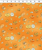 Clothworks Halloween Parade Y4111 36 Pumpkins Orange By The Yard