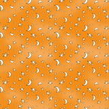 Clothworks Halloween Parade Y4116 36 Night Sky Orange By The Yard