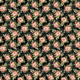 Clothworks Elysium - Y4191 3 Tossed Roses Black By The Yard