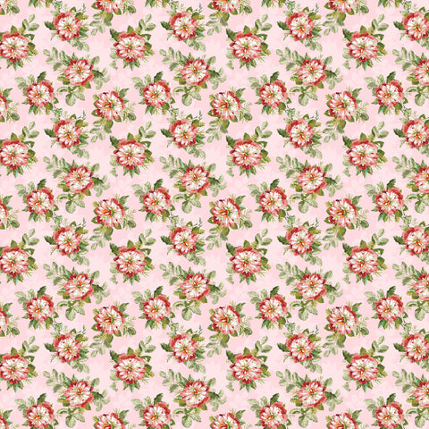 Clothworks Elysium - Y4191 41 Tossed Roses Light Pink By The Yard