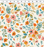 Clothworks  - Stephanie Y4226 57 Floral Cream By The Yard