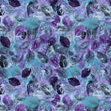 Clothworks Digital - Midnight Dreams Y4233 33 Leaves Aqua By The Yard