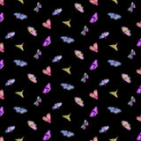 Clothworks Digital - Midnight Dreams Y4234 3 Moths Black By The Yard