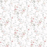 Clothworks - Audrey Y4306 1 White Dainty Vine By The Yard