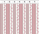 Clothworks - Audrey Y4308 42 Pink Rose Stripe By The Yard