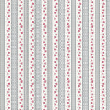 Clothworks - Audrey Y4308 5 Light Gray Rose Stripe By The Yard