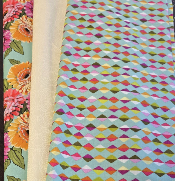 Matt's Mystery Bundles -  3.306 yards - Zinnias - Assorted Remnants