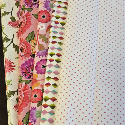 Matt's Mystery Bundles -  4.002 yards - Zinnias - Assorted Remnants