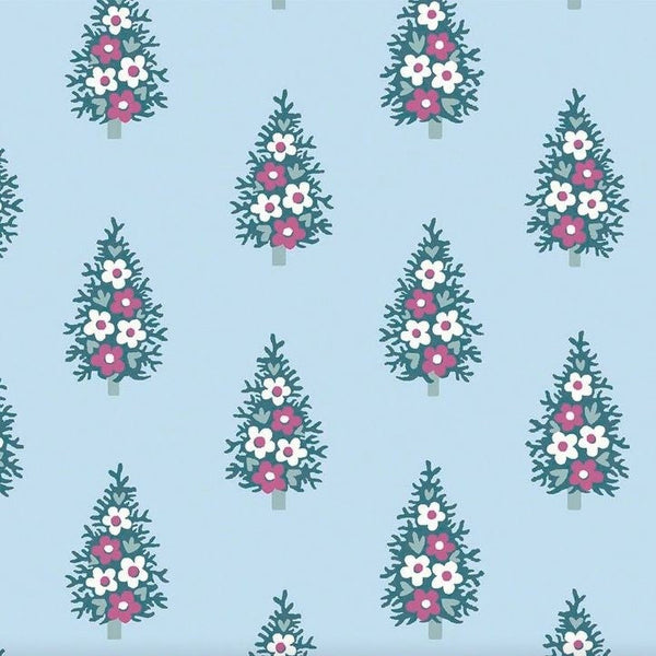 Liberty A Woodland Christmas 04776025B Winter Pine By the Yard