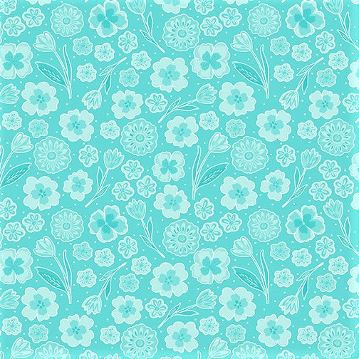 Contempo Full Bloom 10296 80 Light Turquoise Mini Bloom The Yard