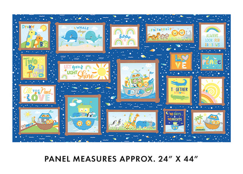 Benartex Noah's Journey 12928 55 Multi Boxes 23" PANEL By The PANEL (not strictly by the yard)