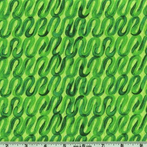 Blank Quilting Wonderland 1399 66 Green Tonal Squiggles By The Yard