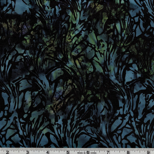 Hoffman Batik Twilight Bay 2062 295 Hummingbird Abstract Seaweed By The Yard